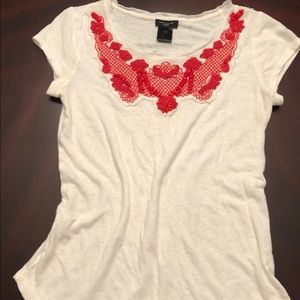 Ann Taylor Petite beaded top